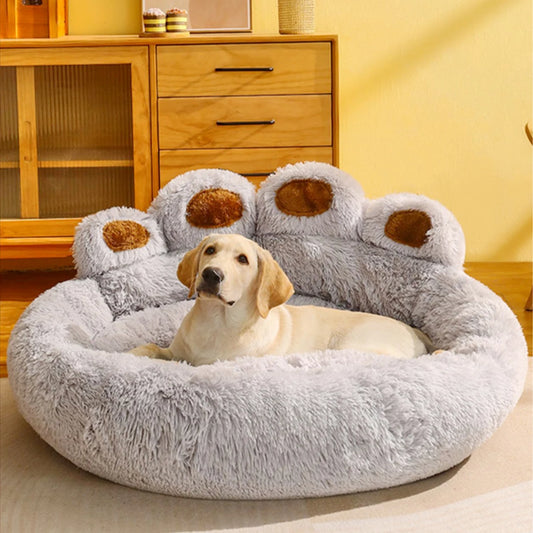 Fluffy Dog & Cat Bed – Plush Pet Sofa Cushion for Puppies, Cats & Large Dogs